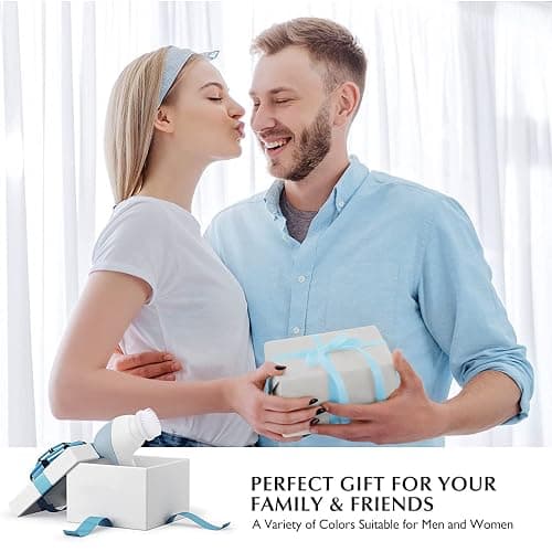 COSLUS Facial Cleansing Brush Silicone Face Scrubber: 2 in1 FBS-D Electric Exfoliating Massage Device Waterproof Deep Cleaning Exfoliation Rotating Spa Machine - Electronic Skin Care Wash Clean System thumbnail 9