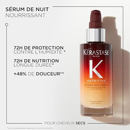 KERASTASE Nutritive - 8H Magic Night Serum Cheveux - Nourrit et Protège de L'Humidité - +98% de Force - +40% de Brillance - Protéines Végétales et Niacinamide - Texture Crème - Cheveux Secs thumbnail 3