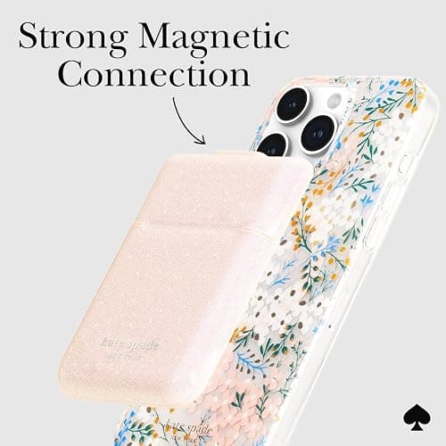 kate spade new york Magnetic Flip Phone Wallet/Card Holder - Compatible with MagSafe Phones and Cases - That Sparkle Pink thumbnail 5