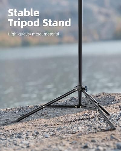 Weilisi 10.5" Ring Light with 69" Tripod Stand and Phone Holder Kit, Full-Screen Zoom Lighting for Video Recording, Makeup, Live Stream, Dimmable LED Selfie Ring Light Tripod for iPhone with Remote thumbnail 3
