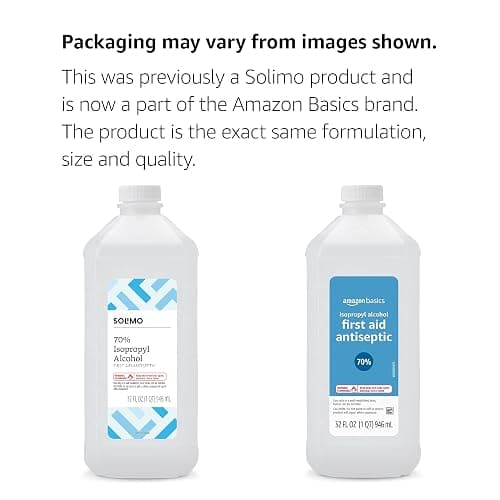 Amazon Basics 70% Isopropyl Alcohol First Aid Antiseptic for Treatment of Minor Cuts, Scrapes and Burns, Unscented, 32 Fl Oz (Pack of 1) (Previously Solimo) thumbnail 2