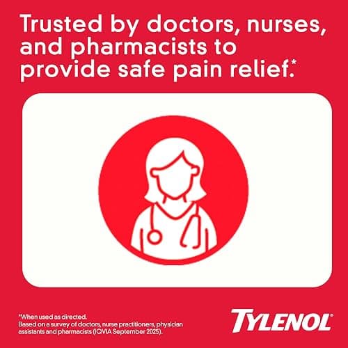 Tylenol Extra Strength Acetaminophen Rapid Release Gels, Fast, Strong Pain Relief, Fever Reducer Medicine, 500 mg Gelcaps with Laser‑Drilled Holes for Fast Release, Value Size, 225 Count thumbnail 3