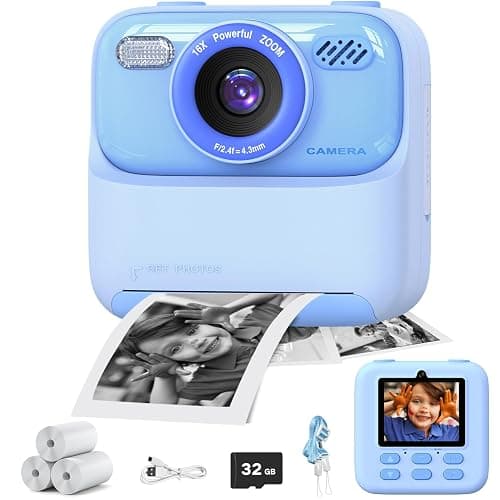 masterbee Kids Camera Instant Print Photo, Birthday Gifts for Girls and Boys, Kids Digital Camera Toys, 1080P HD Video, 3 4 5 6 7 8 9 10 11 12 Year Old Boy Gifts/Girl Gifts - Image 1