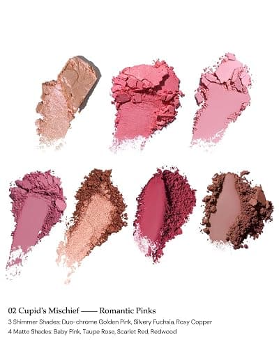 Flower Knows Strawberry Cupid Makeup Palette,Pink Face Makeup with 5 Matte + 2 Shimmer Shades,Blendable Smooth Cute All- In-One Make Up Palette,0.49 Oz(02 Cupid's Mischief) thumbnail 2