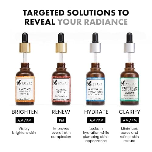 Eclat Skincare Vitamin C Face Serum - Skin Care for Dark Spots, Vitamin C Serum with Hyaluronic Acid, Ferulic Acid, & Vit E - Anti Aging and Skin Brightening, Vit C Face Care 1 Fl Oz thumbnail 6