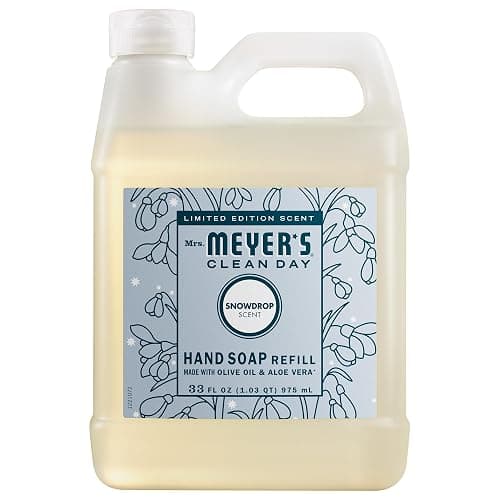 MRS. MEYER'S CLEAN DAY Hand Soap Refill, Snowdrop Scent, 33 Fl Oz Bottle - Image 1