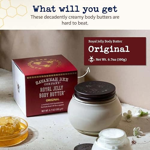 Savannah Bee Company Royal Jelly Body Butter - Deep Hydrating Body Butter for Dry Skin thumbnail 3