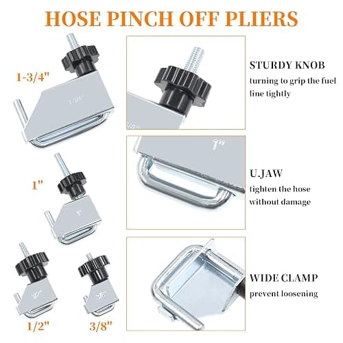 Yuesstloo 16 Pcs Hose Clamp Pliers Set, Hose Clamp Removal and Installation Tool with Long Flexible Plier & Electrical Disconnect Pliers for Automotive Coolant Radiator Heater, Water Hoses, Fuel Lines thumbnail 5