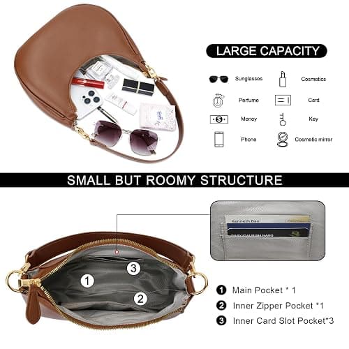 KKXIU Shoulder Bag for Women Small Purse Cute Clutch Hobo Handbag Trendy Crescent Bag thumbnail 4