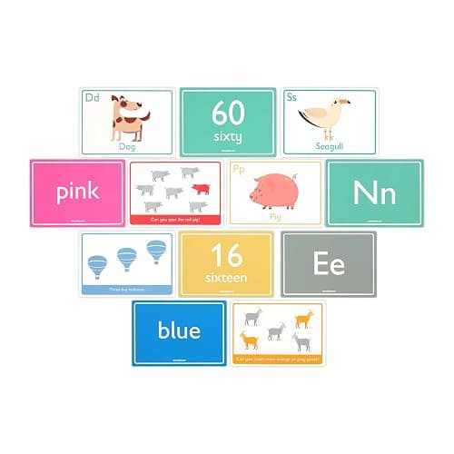 Nimmie & Moose Alphabet Flash Cards for Toddlers 1-3 | Extra-Thick Toddler Flash Cards | Learn Numbers, Letters, Colors, Animals & Play Games - Color Flashcards for Toddlers 1-3+ thumbnail 8