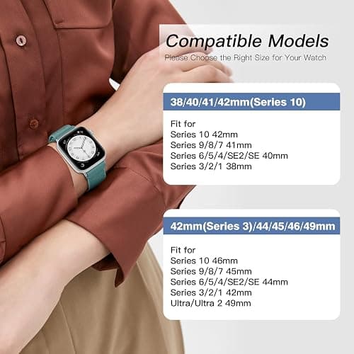 6 Pack Nylon Sport Loop Band Compatible with Apple Watch Band 38mm 40mm 41mm 42mm 44mm 45mm 46mm 49mm Women Men, Soft Adjustable Braided Replacement Straps for iWatch Series 11 10 9 8 7 6 5 4 3 2 1 SE Ultra thumbnail 4