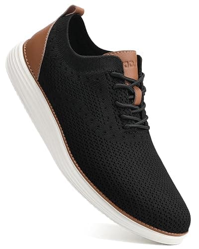 VILOCY Men's Casual Dress Sneakers Oxfords Business Mesh Breathable Walking Shoes Tennis Comfortable - Image 1