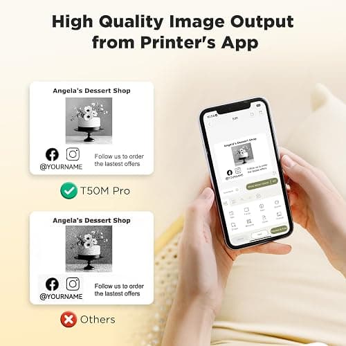 SUPVAN T50M Pro Bluetooth Label Maker Machine with Tape, Wide Waterproof Label, Versatile App with 40 Fonts and 650+ Icons, Inkless Labeler for Home, Kitchen, School, Office Organization, Black thumbnail 4