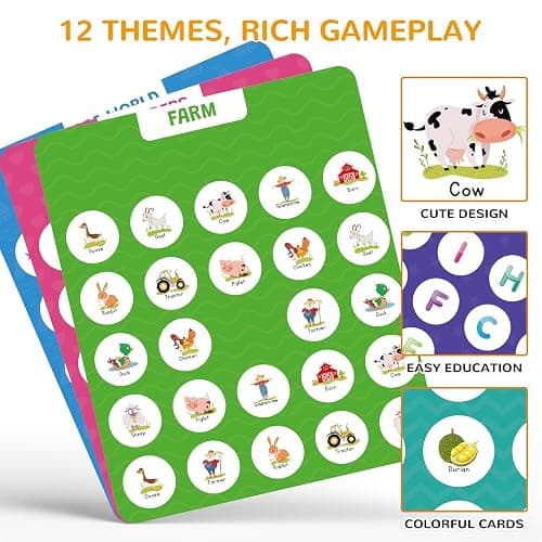 Matching Memory Game for Kids Age 3 4 5 6 7 8 Year Old, Travel Toy for Boys Girls, Wooden Board Game, Road Trip Essentials for Toddler, Airplane/ Car/ Camping Activity, Ideal Christmas, Birthday Gifts thumbnail 4
