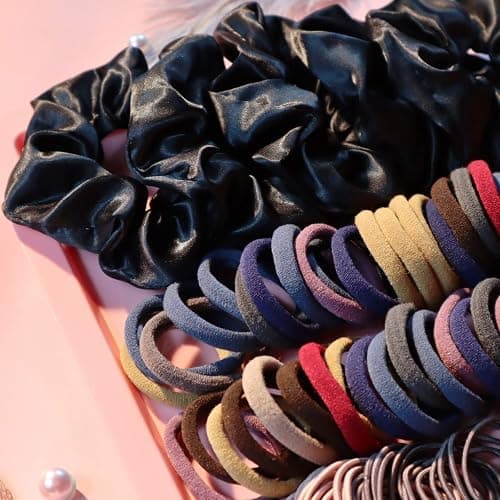 YANRONG 755PCS Hair Accessories for Woman Set Seamless Ponytail Holders Variety Hair Scrunchies Hair Bands Scrunchy Hair Ties For Thick and Curly (Mix) thumbnail 7