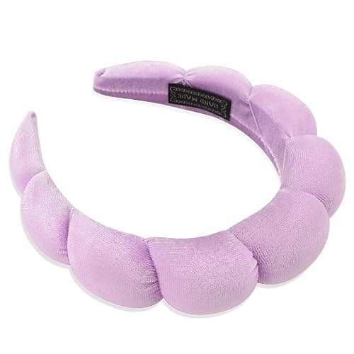 Ayesha Spa Headband for Women Sponge Headband for Washing Face Clouds Soft Hairband Makeup Headbands for Women Girls Shower Makeup Skincare (Purple) thumbnail 2