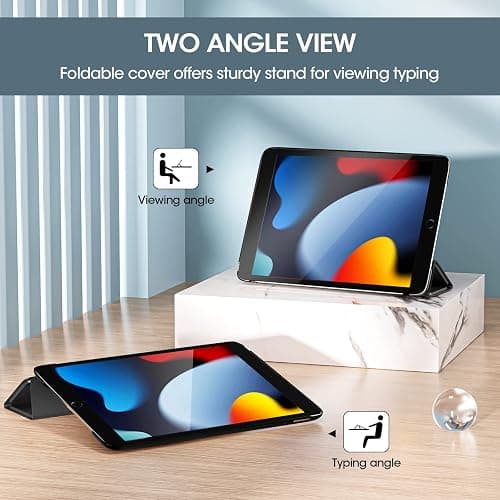 ProCase for iPad 9th/ 8th/ 7th Generation Case 10.2 Inch, Black | 10.2 iPad Case 9th/ 8th/ 7th Gen Cover (2021/2020/2019), Slim Smart Cover With Translucent Hard Shell Back, Auto Sleep/Wake thumbnail 4