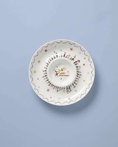 Lenox 898096 Merry Grinchmas Chip & Dip Bowl, Christmas Dishes, Festive Holiday Serveware thumbnail 3