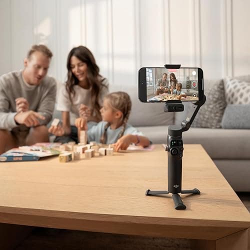 Osmo Mobile 8 Gimbal Stabilizer for Phone, Native Tracking with Audio & Lighting, 360° Pan Rotation, Built-in Extension Rod & Tripod, 10h Battery, Extension Rod, Robust 3-Axis Stabilization thumbnail 10