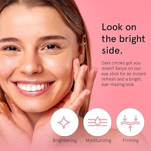 grace & stella Under Eye Brightener Balm Stick - Travel Essentials - Caffeine Eye Cream for Dark Circles, Puffiness, Wrinkles - Vegan Moisturizer Stick with Niacinamide, Hyaluronic Acid (0.13oz/3.5g) thumbnail 2
