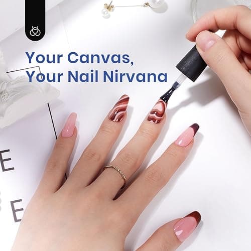 Beetles Gel Nail Kit Easy Nail Extension Set With Etch X Nail Tips 504Pcs Half Matte Medium Coffin Shaped Tips 5 in 1 Nail Glue Base Gel and Innovative Led Lamp Diy Art at Home Nail Kit thumbnail 7