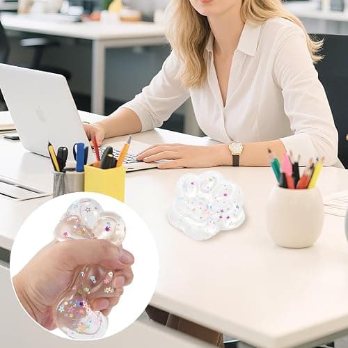 AONSOULE 1Pc Cat Paw Squishy Toys – 4 Inch Large Soft Cat Paw Squeeze Toy, Cute Squishy Toy, Quick Rebound Squishies, Individually Packed Funny Gifts for Children Adults Party Favors thumbnail 6