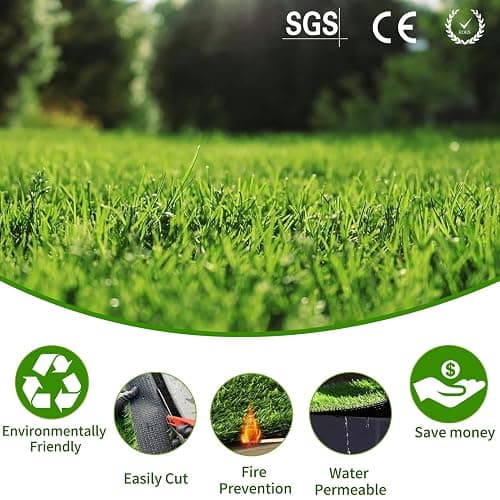 SunVilla SV7'X13' Realistic Indoor/Outdoor Artificial Grass/Turf 7 FT X 13 FT (91 Square FT) thumbnail 4