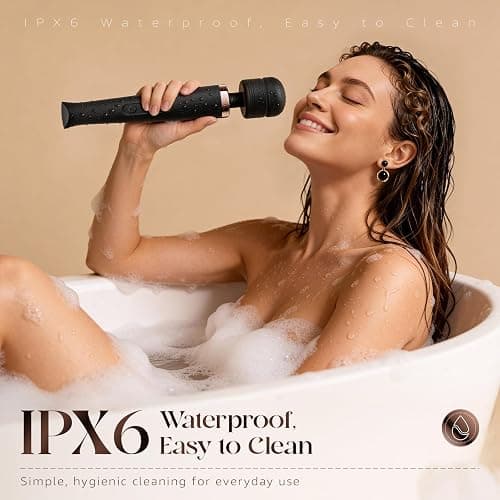 MOOLIGIRL Sex Toys Women, Adult Sex Toy App Control, Powerful Quiet Motor, Vibrator Wand 4 Speeds & 5 Vibration Patterns, Cordless & Waterproof Wand Massager for Solo & Couple Full-Body Stimulation thumbnail 5