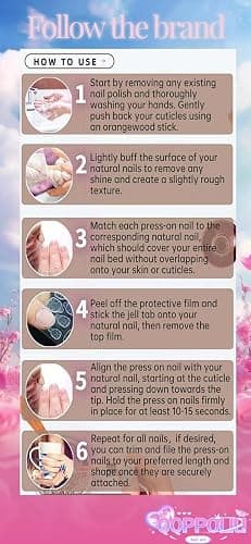 QQPPOLIU Long Almond Press on Nails Pink Press Ons with Floral Designs Summer Full Cover Nails Stiletto for Women Prom and Party 24PCS thumbnail 5
