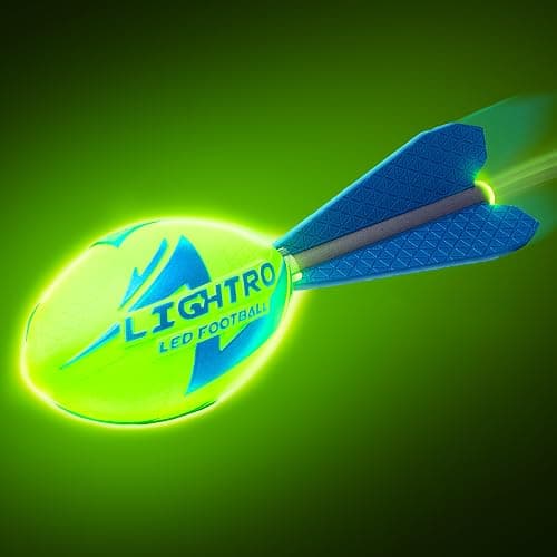 LIGHTRO - Foam Glow in The Dark Football - Super Bright - Smart LEDs - Batteries Included - Football Game for Kids 8 9 10 11 12 - A Perfect Birthday and Summer Gift - Image 1
