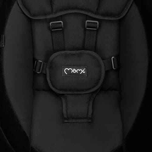 Balancelle MoMi KENANI ONYX jusqu'à 9 kg, écran LED, télécommande, Bluetooth pour smartphone, alimentation piles/secteur, harnais de sécurité 5 points, arche et jouets thumbnail 18