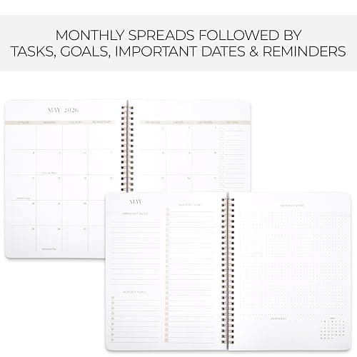 Beautiful 2025-2026 Monthly Planner and Calendar Book - Aesthetic To Do List Notebook For Women to Easily Organize Your Tasks and Boost Productivity - Runs From April 2025 Until December 2026 - Sage thumbnail 3