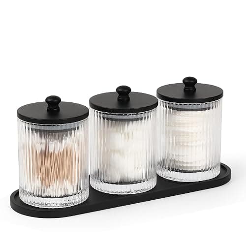 Glass Bathroom Jars - Image 1