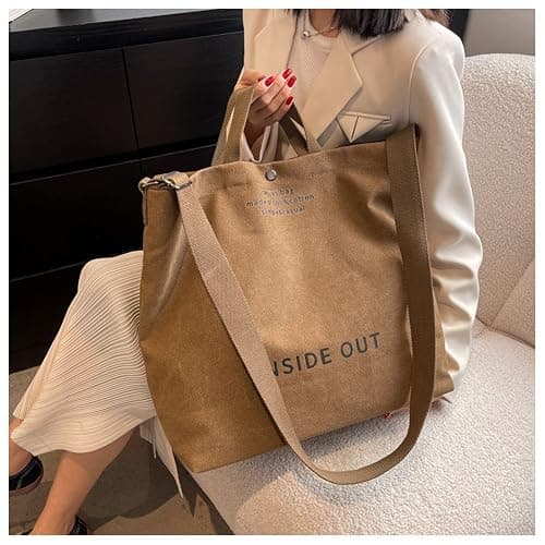 Women Canvas Tote Handbags Casual Shoulder Work Bag Crossbody Top Handle Bag Cross-body Handbags thumbnail 4