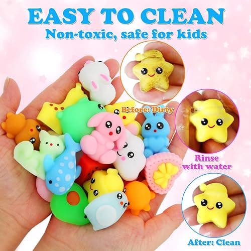 Mochi Squishy Toys, 27pcs Mini Kawaii Squishies Party Favors for Kids 4-8 8-12 Boys Girls Birthday Gifts Fidget Sensory Treasure Box Toys for Classroom Prizes Pinata Goodie Bags Xmas Stocking Stuffers thumbnail 4