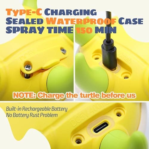 Sizobi Baby Bath Toys, Rechargeable Turtle Bath Toy Sprinkler for Kids Toddler with 5 Rings, Bathtub Fountain Spray Toy for Baby, Pool Water Table Bath Toys for Kids Ages 1-3 4 5 6 Year Old Boys Gifts thumbnail 7