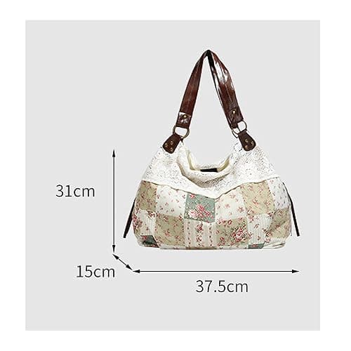 Hobo Bag for Women Vintage Bag Cottagecore Lace Tote Bag Hobo Tote Handbag thumbnail 8