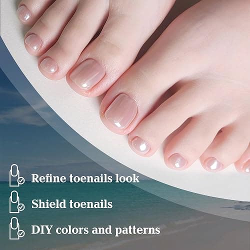 UNA GELLA Toe Nail Tips 216Pcs Short Square False Soft Gel Full Cover Fake Toe Nails Matte Toe Nails 12 Sizes Pre-Shape Fake Toenails Gel Toe Nail Tips for Nail Extension Home DIY Nail Salon thumbnail 5