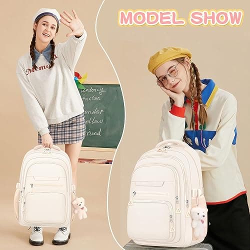 KBTYE Cute Girls Backpack for School Kids Travel College backpack for Women | Lightweight Bookbags for Teen Aesthetic Laptop Bagpack thumbnail 6