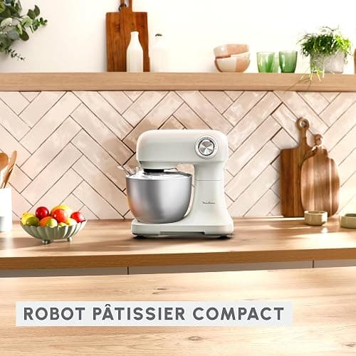Moulinex, Bake Simple, Robot pâtissier, compact, utilisation facile, Fouet, batteur et crochet petrin, QA141AF0 thumbnail 5