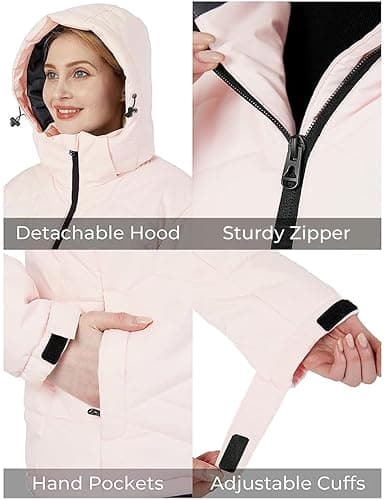 Skieer Women's Waterproof Ski Jacket Warm Snow Winter Coat Mountain Windproof Hooded Raincoat thumbnail 6