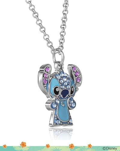 Disney Stitch Necklace for Women Official License, 16"+3" Fashion Pave Crystal Stitch Jewelry for Women thumbnail 5