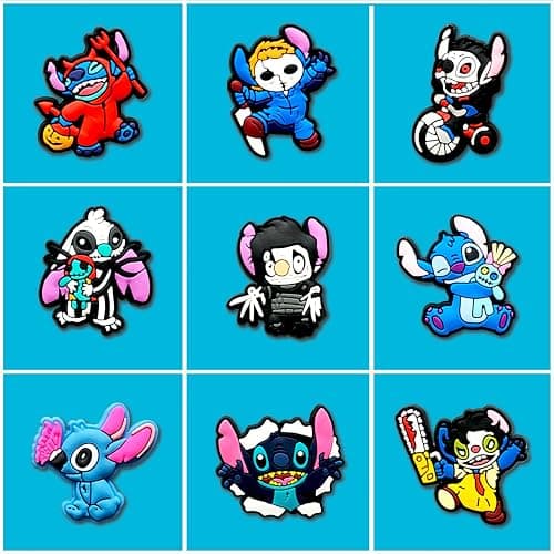 25 40Pcs Cartoon Shoe Charms for Clogs Sandals Decoration, Shoe Accessories Charms for Adults Party Favors - 40Pcs Black thumbnail 4