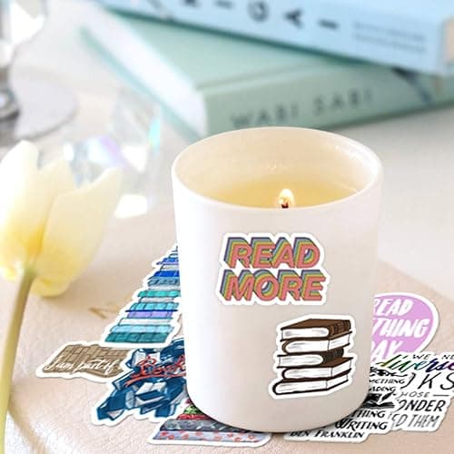 200PCS Bulk Book Stickers, Inspirational Reading Water Bottle Stickers for Kids Teens Students Teachers, Reading Lovers Book Accessories, Bookish, Vinyl Waterproof Decals thumbnail 4