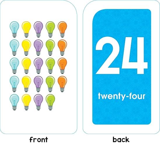 School Zone Numbers 0-25 Flash Cards: Toddler, Preschool, Kindergarten, Learn Math, Addition, Subtraction, Numerical Order, Counting, Problem Solving, Ages 4+, Packaging May Vary thumbnail 7