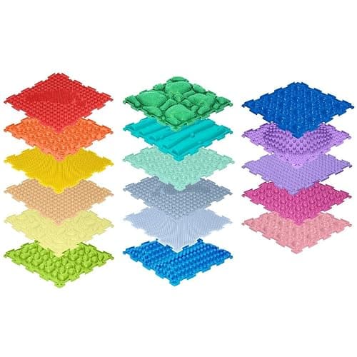Sensory Mat Module Set of Massage Game Mats for Kids Orthopedic Massage Puzzle Floor Mats Sensory Toys for Autistic Children (Hero Bogatir) thumbnail 3