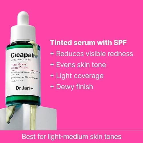 Dr.Jart+ Cicapair Tiger Grass Camo Drops Tinted Serum SPF 35 with Centella Asiatica | Skin Tint | Korean Skin Care Makeup Hybrid, 1.01 Fl Oz thumbnail 2