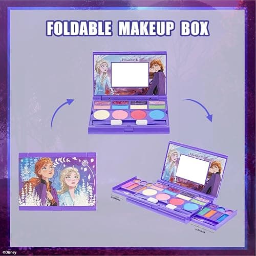 Disney Frozen Makeup Set for Girls, Including Lip Gloss, Glitter Eyeshadow, Glitter Blush, and Brushes – Gift for Girls Ages 13+, by Townley Girl thumbnail 3