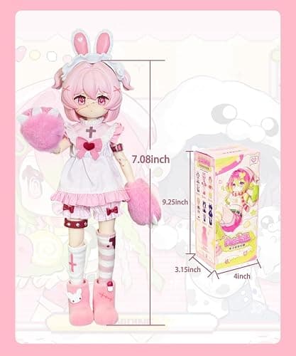 CALEMBOU 1/12 BJD Blind Box, Electronic Cute Pet Series 20cm Ball Jointed Doll, Kawaii Dress Up Doll with Joints Accessories, Collection Action Figure, Gift for Girls Boys (Electronic Cute Pet-1pc) thumbnail 3