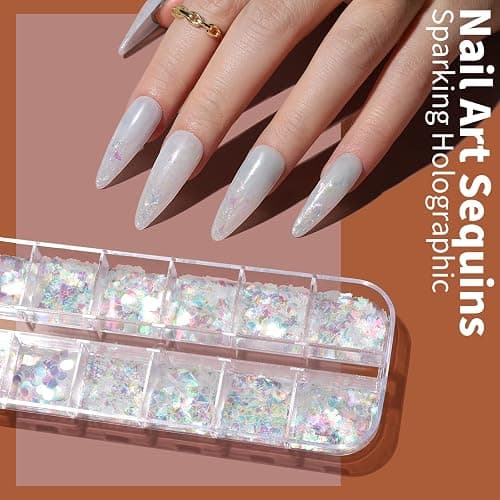 FANDAMEI Nail Art Brushes Set, Nail Art Kit, Nail Design Kit, Nail Art Dotting Pens, Nail Stickers, Butterfly Nail Art Sequins, Nail Foils, Nail Art Flakes Iridescent, Rhinestones For Nails thumbnail 8
